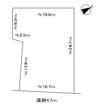 伊勢松本駅　徒歩24分　土地面積:433平米 ( 130.98坪 )　